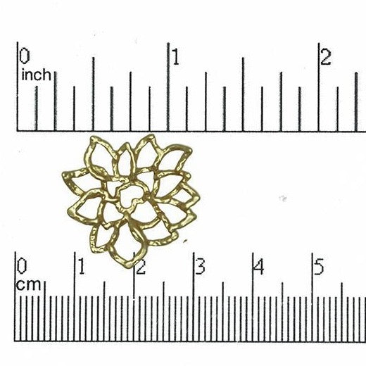 25mm Leafy Designer Connector - Made of Pewter - Satin Rhodium Silver and Satin Hamilton Gold - Sold by the Piece - K17