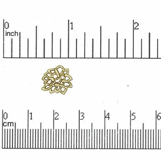 13mm Multi-hole Flat Leaf Designer Connector - Made of Brass - Satin Rhodium Silver and Satin Hamilton Gold Finishes - Sold by the Piece - K24