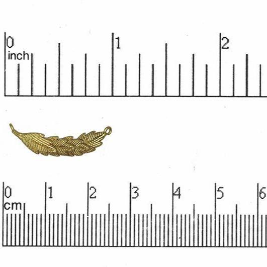 24mm Curved Leaves Connector Charm - Made of Brass - Satin Rhodium Silver and Satin Hamilton Gold Finishes - Sold by the Piece - K27