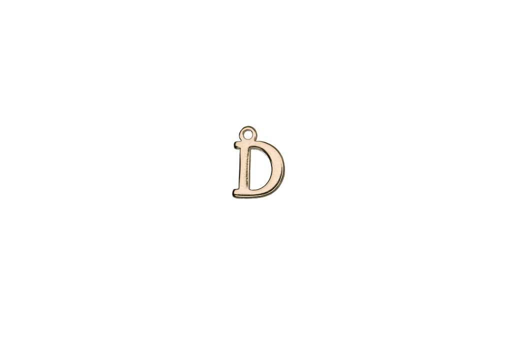 8.5mm Letters of the Alphabet Charms - Available in Silver and Gold - Made of Solid Pewter - Sold Individually