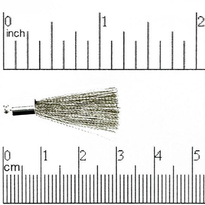 27mm - 30mm Large Silk Tassel with Silver Cap - Sold by the Piece - Nickel-Free Brass Cap - Multiple Fabric Colors
