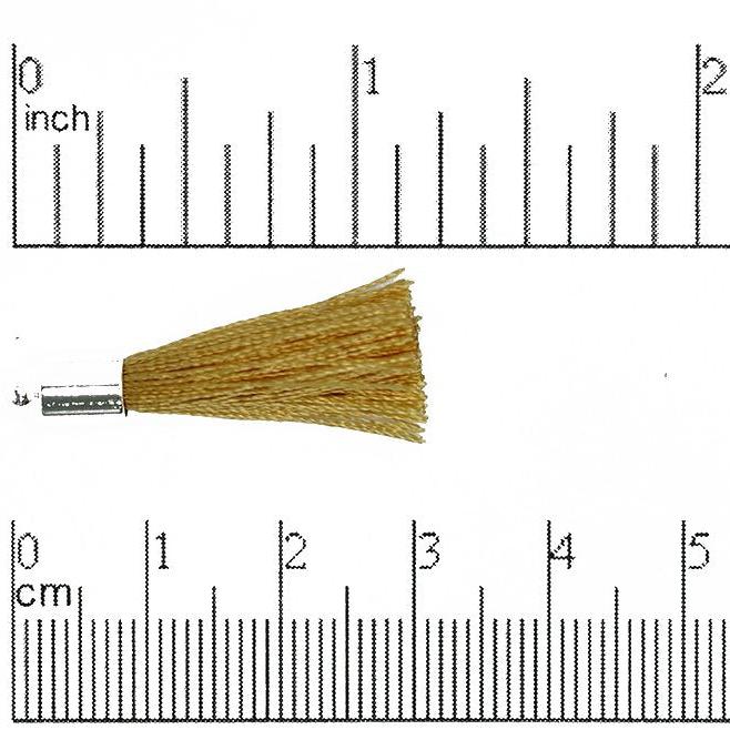 27mm - 30mm Large Silk Tassel with Silver Cap - Sold by the Piece - Nickel-Free Brass Cap - Multiple Fabric Colors