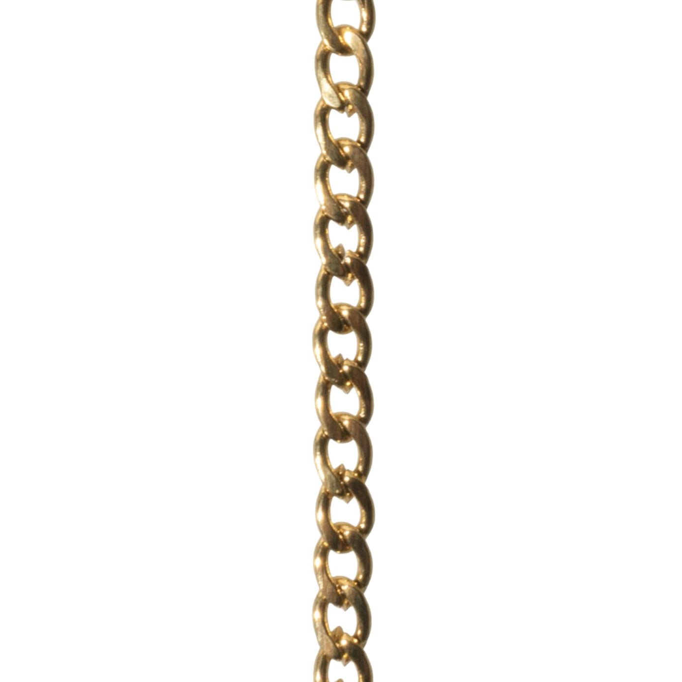 Curb Chain for Jewelry - Medium Size 4.5mm No Fade Gold - Per Foot - CH-80SS/G
