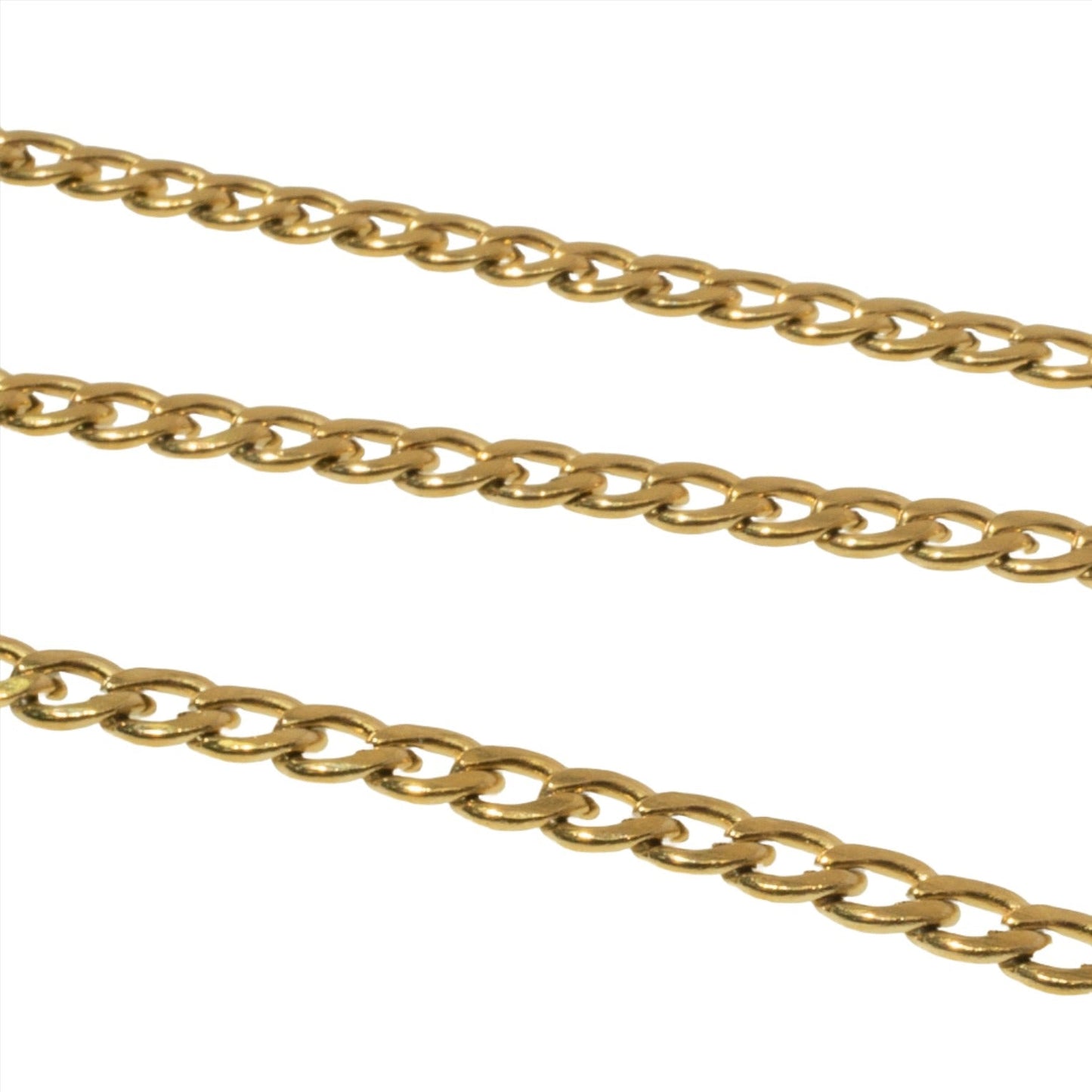 Curb Chain for Jewelry - Medium Size 4.5mm No Fade Gold - Per Foot - CH-80SS/G
