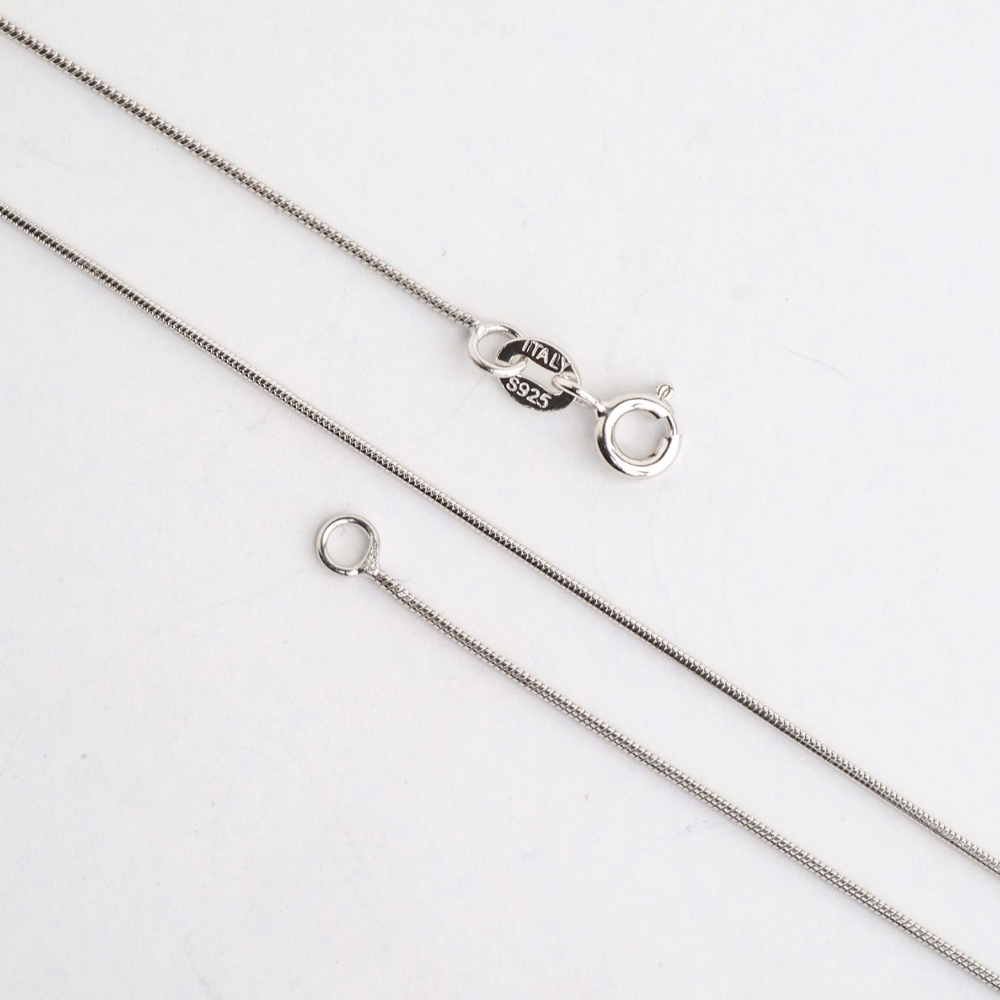 Snake Chain Sterling Silver Necklace - 3 Sizes - Made in Italy