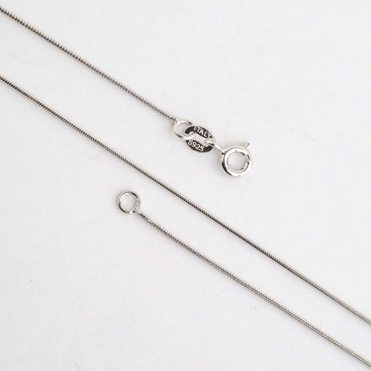 Snake Chain Sterling Silver Necklace - 3 Sizes - Made in Italy