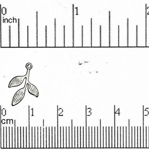 11mm x 16mm 3-Leaf Charm - Made of Brass - Satin Rhodium Silver and Satin Hamilton Gold Finishes - Sold by the Piece - K78