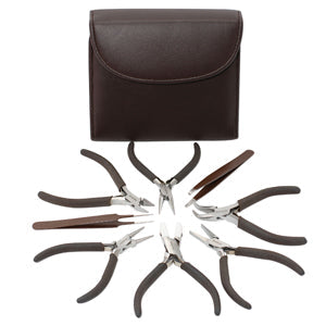 Beader's Tool Set Fashion Color Plier Set & Clutch Chocolate PLFAS01 The BeadSmith