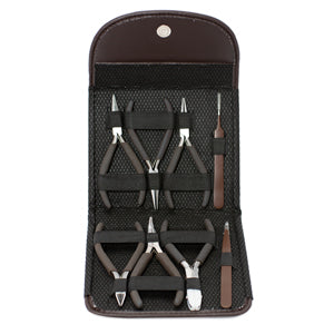 Beader's Tool Set Fashion Color Plier Set & Clutch Chocolate PLFAS01 The BeadSmith