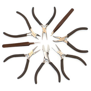 Beader's Tool Set Fashion Color Plier Set & Clutch Chocolate PLFAS01 The BeadSmith