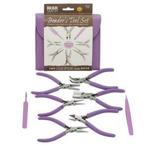 Beader's Tool Set Purple Color Plier Set & Clutch Orchid