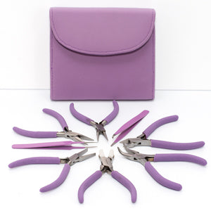 Beader's Tool Set Purple Color Plier Set & Clutch Orchid