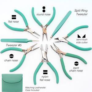 Beader's Tool Plier Set Clutch-Aqua The BeadSmith