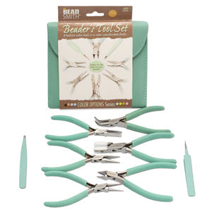 Beader's Tool Plier Set Clutch-Aqua The BeadSmith