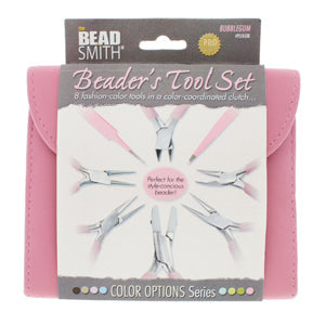 Beader's Tool Set Fashion Color Plier Set & Clutch Bubblegum PLFAS08 The BeadSmith
