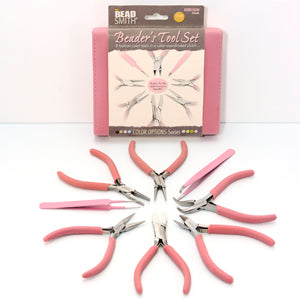 Beader's Tool Set Fashion Color Plier Set & Clutch Bubblegum PLFAS08 The BeadSmith