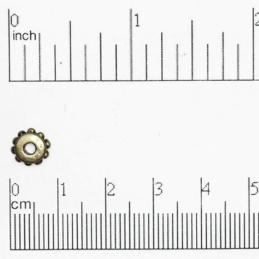 7mm x 4mm Bubble Sandwich Disc Bead - Made of Pewter - Sold Individually - CBS5/B300
