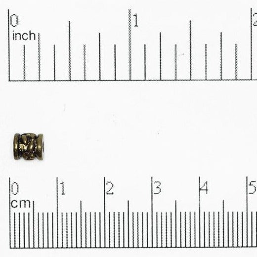 Textured Pewter Bead 6mm in Silver & Gold - Sold by Pack of 100 - CBS5/B700