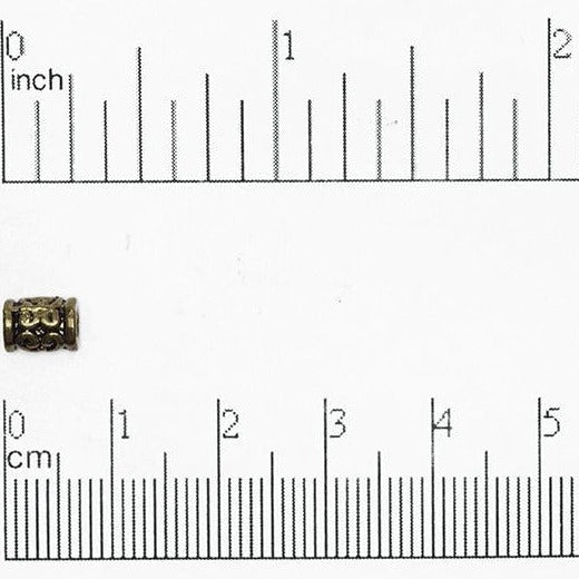 6.8mm x 5mm Gold or Solid Pewter Bead Sold in 100 Packs - CBS5/B1300