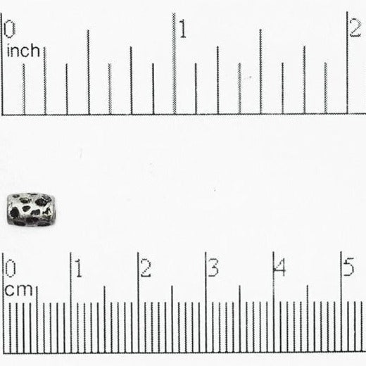 Drift Wood Texture Pewter Bead 6.7mm x 5.8mm in Gold & Solid Pewter - Sold by Pack of 100 - CBS5/B1600