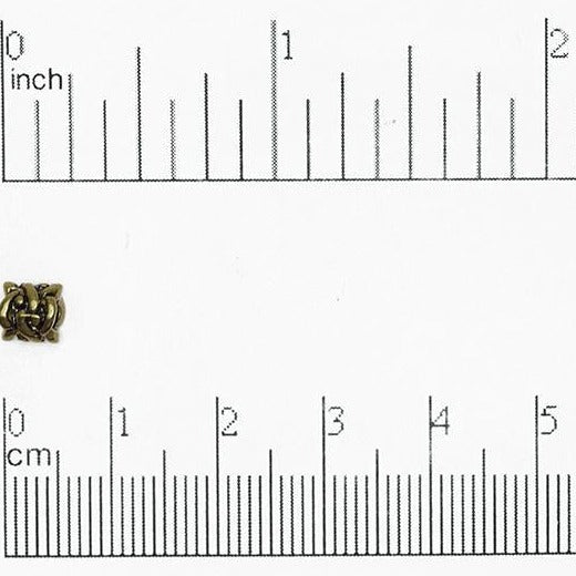 Textured Bead Made form Pewter - Available in Silver & Gold - Measures 5.2mm x 5.5mm - Sold in 100 Packs - CBS5/B1100