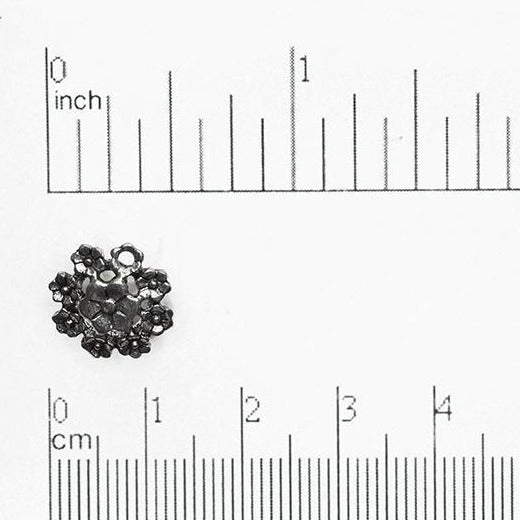 13mm Heptagon Flower Bouquet Post Earring - Made of Pewter - Sold Individually - CBSG9