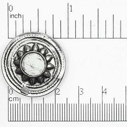 26mm Sun Shield Post Earring - Made of Pewter - Sold Individually - CBSG18