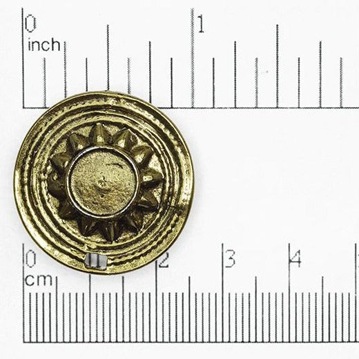 26mm Sun Shield Post Earring - Made of Pewter - Sold Individually - CBSG18