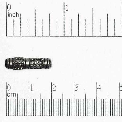 9mm x 5mm Wrapped Post Bead - Made of Pewter - Sold Individually - CBS108