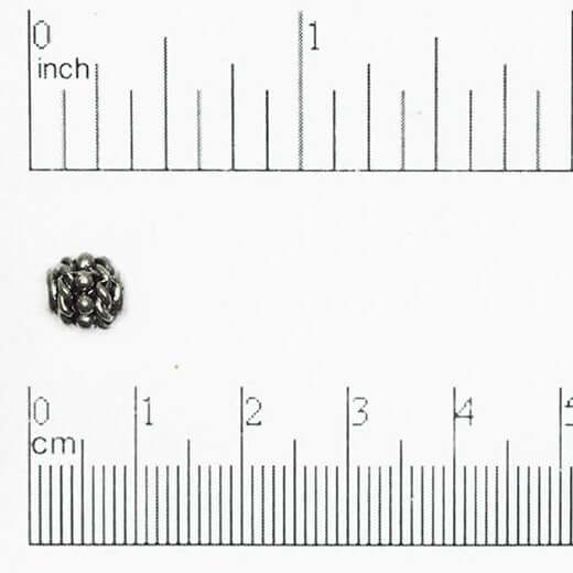 8mm Bubble Rope Bead - Made of Pewter - Sold Individually - CBS 120