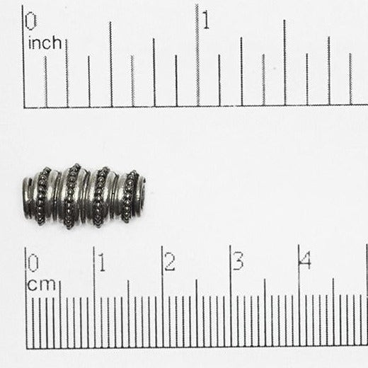 12.5mm x 4.5mm Spiral Orb Bead - Made of Pewter - Sold Individually - CBS138