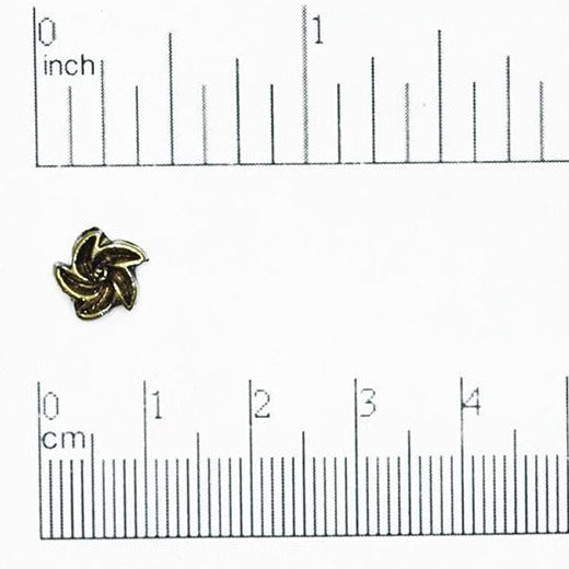 9mm x 4mm Hurricane Star Bead - Made of Pewter - Sold Individually - CBS314