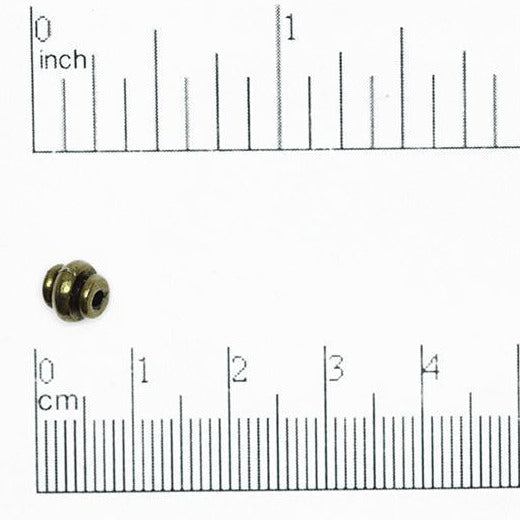 7mm x 5mm Segmented Donut Bead - Made of Pewter - Sold Individually - CBS334