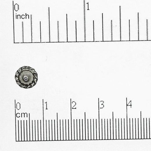 8mm x 3mm Rope Textured Rim Cone Bead - Made of Pewter - Sold Individually - CBS646