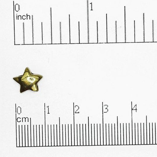9mm Solid Star Bead - Made of Pewter - Sold Individually - CBS690