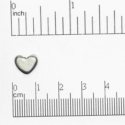 8mm Solid Heart Bead - Made of Pewter - Sold Individually - CBS691