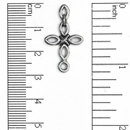29mm x 16mm Bound Link Cross Charm - Made of Pewter - Sold Individually - CBS1260