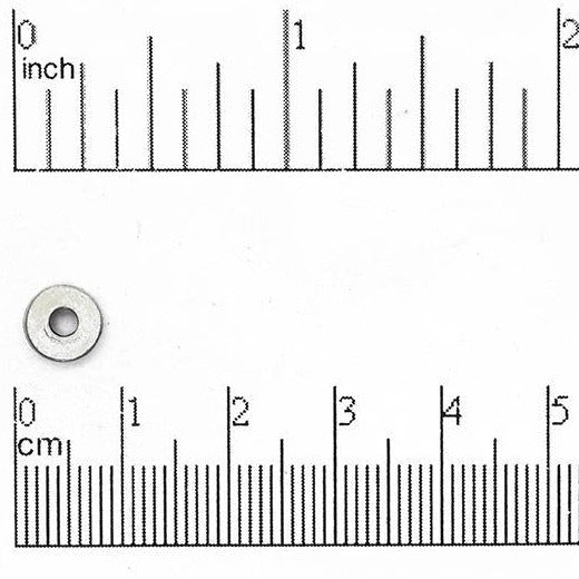 7mm x 2mm Flat Circle Bead - Made of Pewter - Sold Individually - CBS1351
