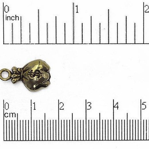 19mm x 11mm Sack of Money Charm - Made of Pewter - Sold Individually - CBS1495