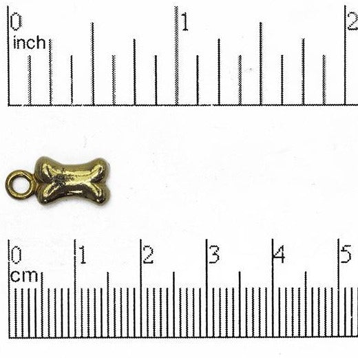 16mm x 7mm Dog Bone Charm - Made of Pewter - Sold Individually - CBS1498