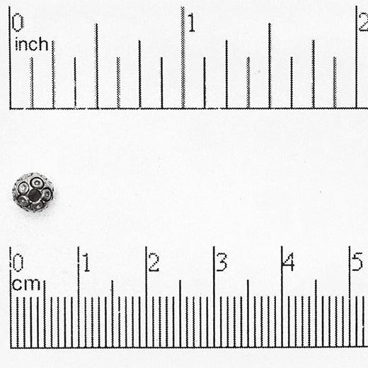 6mm Flower Sphere Bead - Made of Pewter - Sold Individually - CBS1919