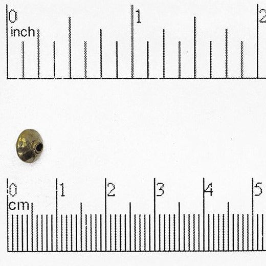 6mm Bicone Saucer Bead - Made of Pewter - Multiple Finishes - Sold Individually - CBS2008