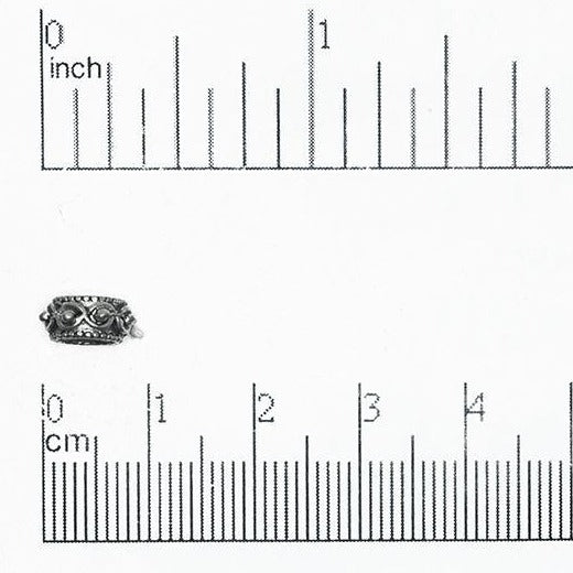 Pewter Bead available in Silver & Gold measures 9mm x 4mm sold by the Piece - CBS2013
