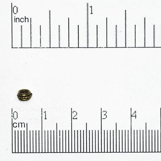 5mm x 3mm Indented Rope Tube Bead - Made of Pewter - Sold Individually - CBS2026