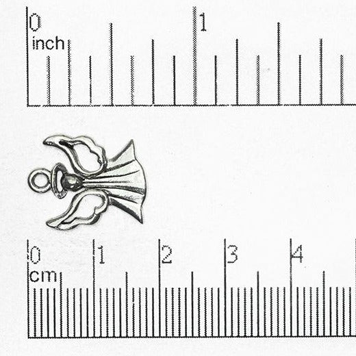 18mm x 13mm Open Wing Angel Charm - Made of Pewter - Sold Individually - CBS2336