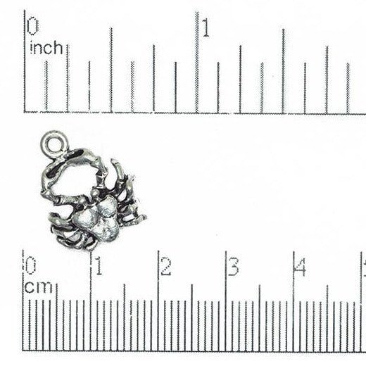19mm x 14mm Gold or Pewter Crab Charm - CBS2668