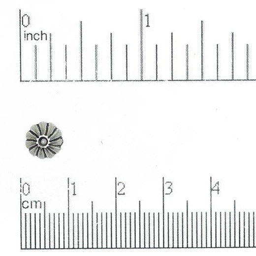 8mm Segmented Cone Bead Cap - Made of Pewter - Sold Individually - CBS2838