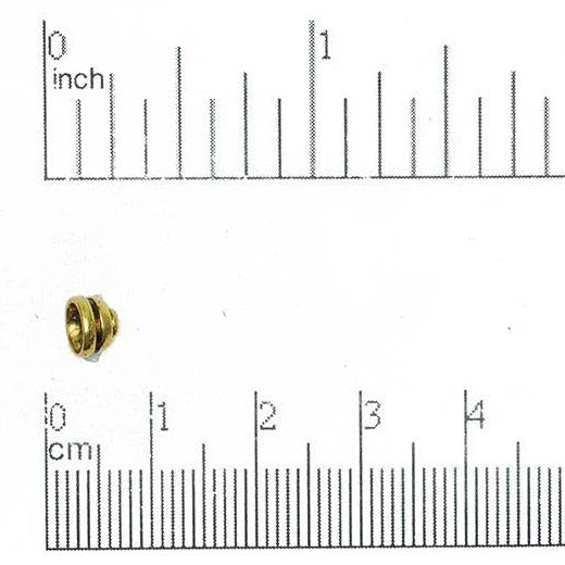 6mm Segmented Dome Bead Cap - Made of Pewter - Sold Individually - CBS2848