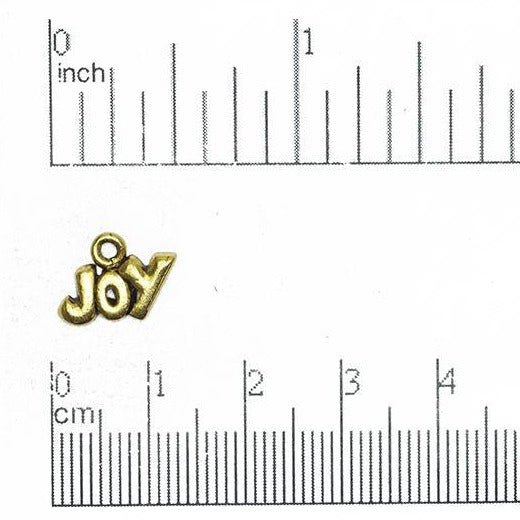 9mm x 12mm Gold or Pewter Joy Charm - CBS2866