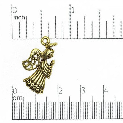 25mm x 14mm Praying Angel Charm - Made of Pewter - Sold Individually - CBS2867